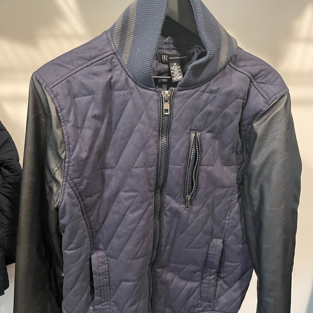 INC Varsity Pleather Jacket